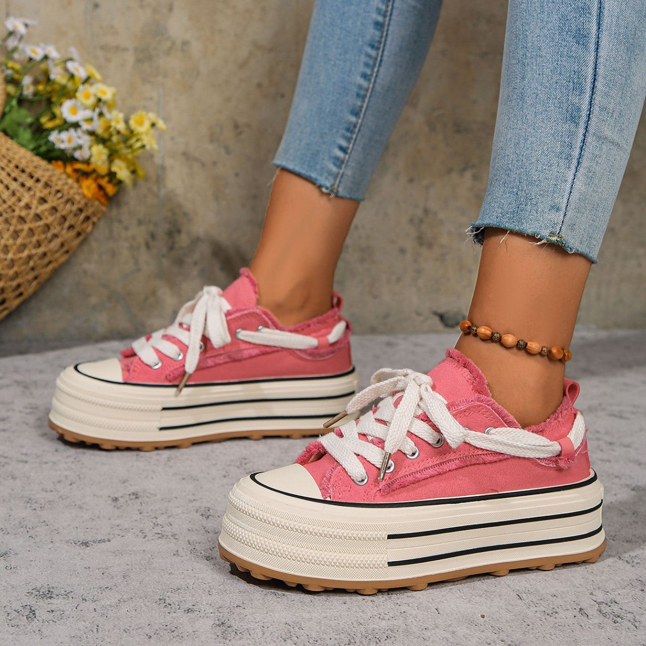 Luna West | Fringed Platform Sneaker