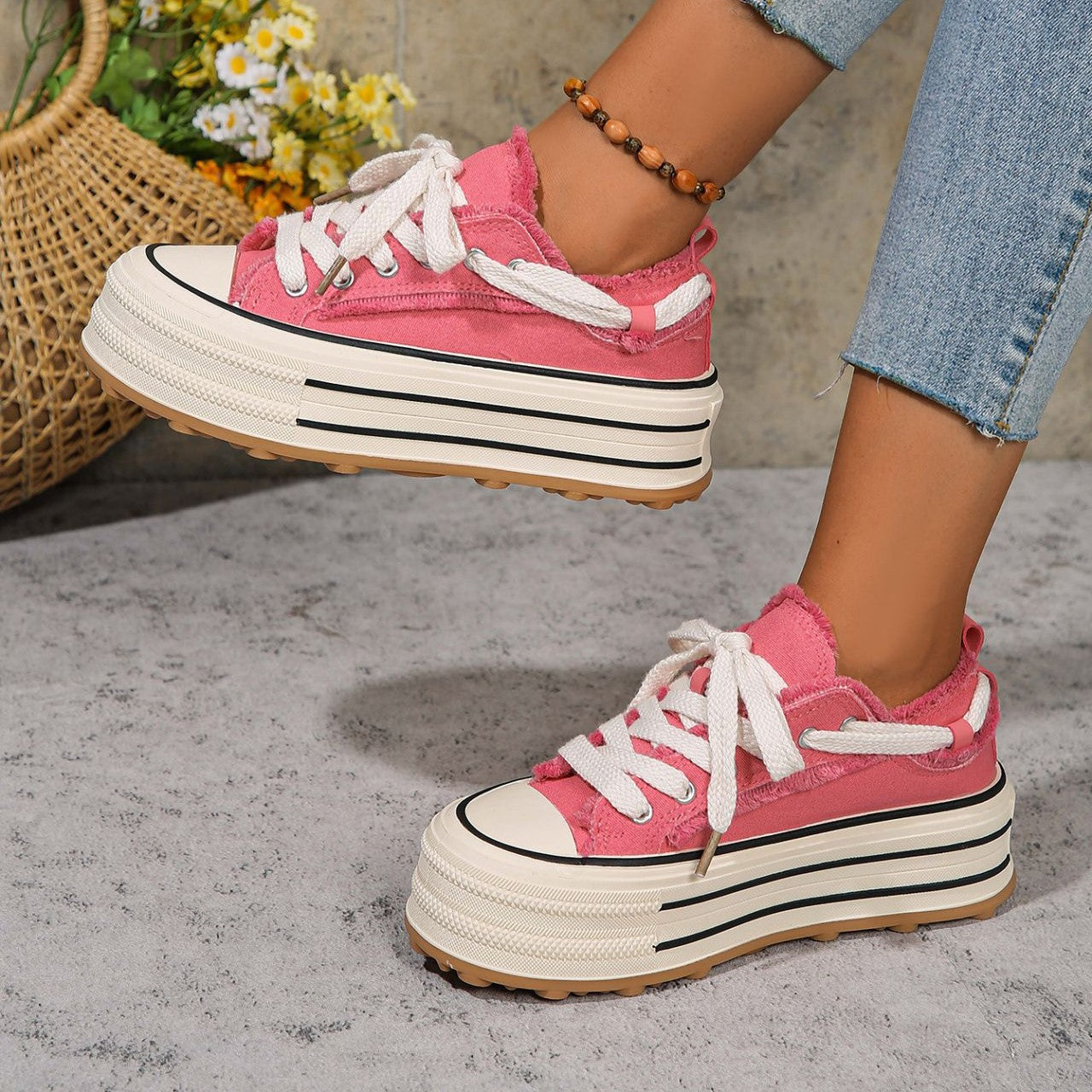 Luna West | Fringed Platform Sneaker