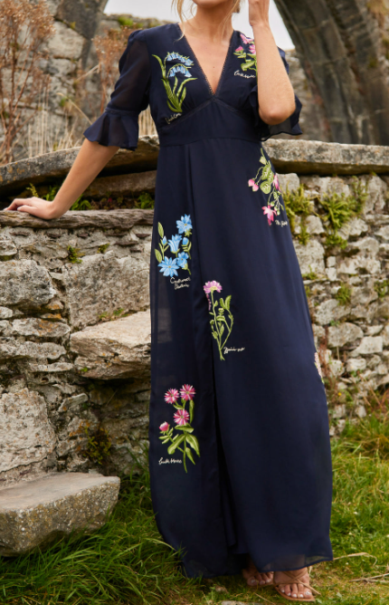 Isabelle |  Floral Embroidered Elegant Dress