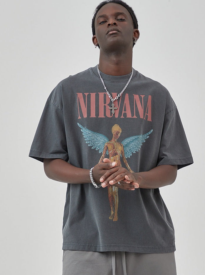 Nirvana - Washed Rock Band Shirt