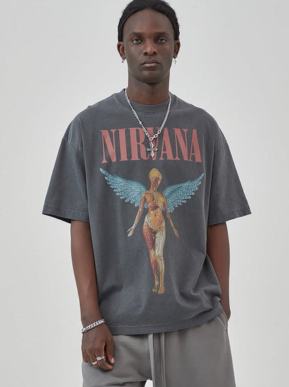 Nirvana - Washed Rock Band Shirt