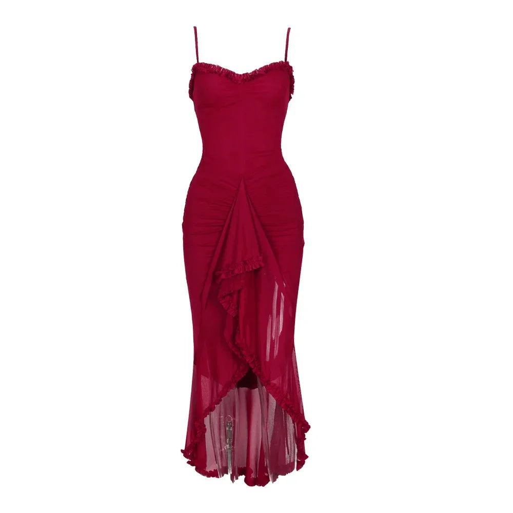 Amara | Irregular Mesh Bodycon Party Dress