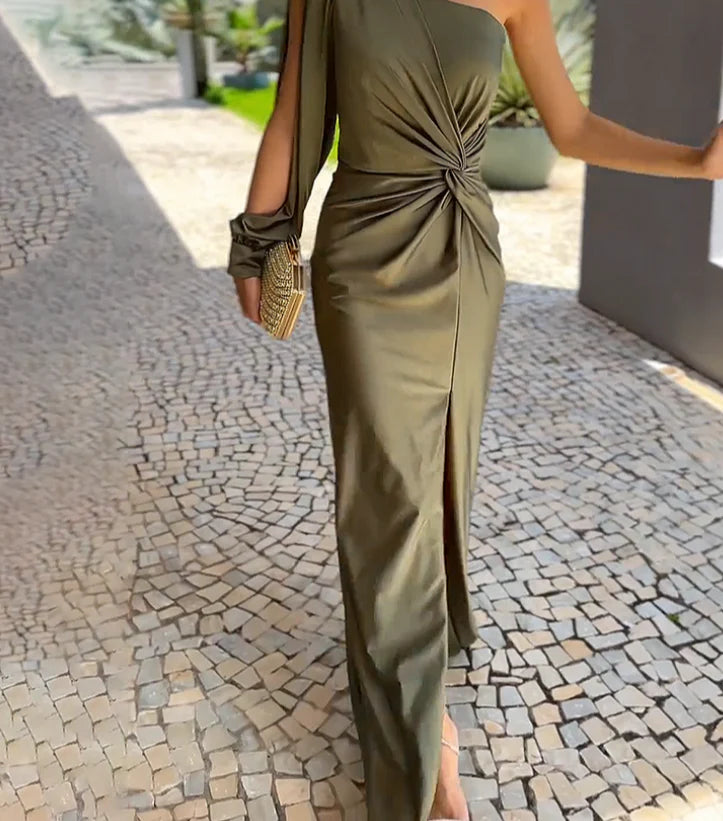 Audrey - Luxury One Shoulder Long Dress