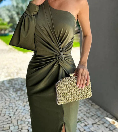 Audrey - Luxury One Shoulder Long Dress