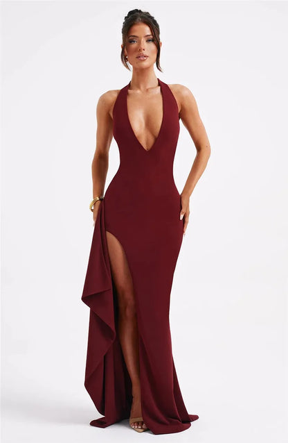 Ruby Halter Party Dress