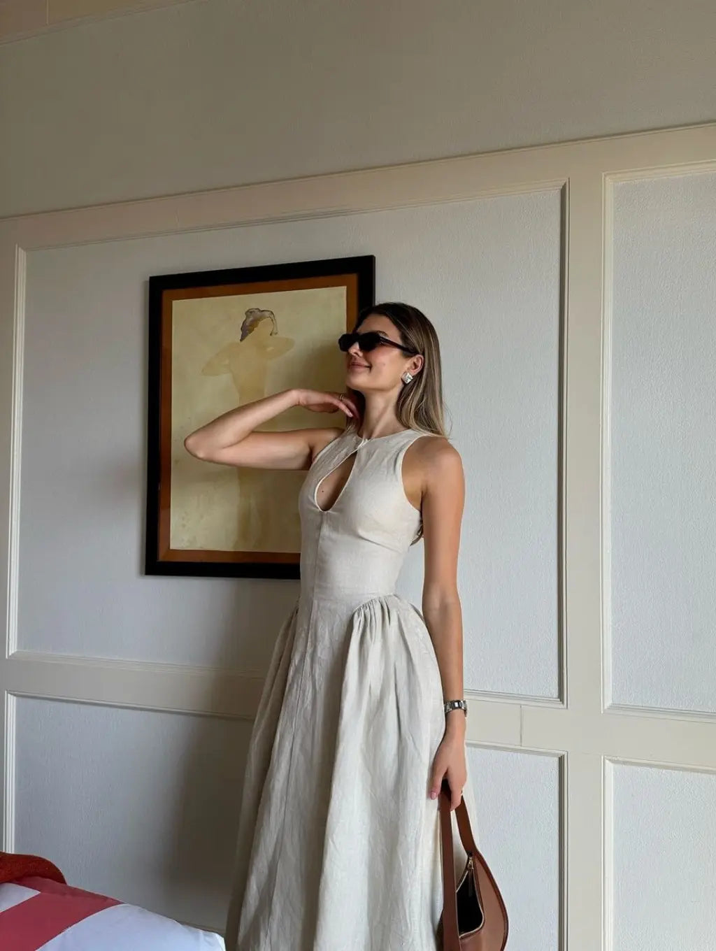Solara – Linen Midi Dress