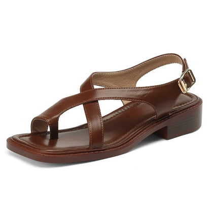 Lusette – Italian Leather Crisscross Sandals