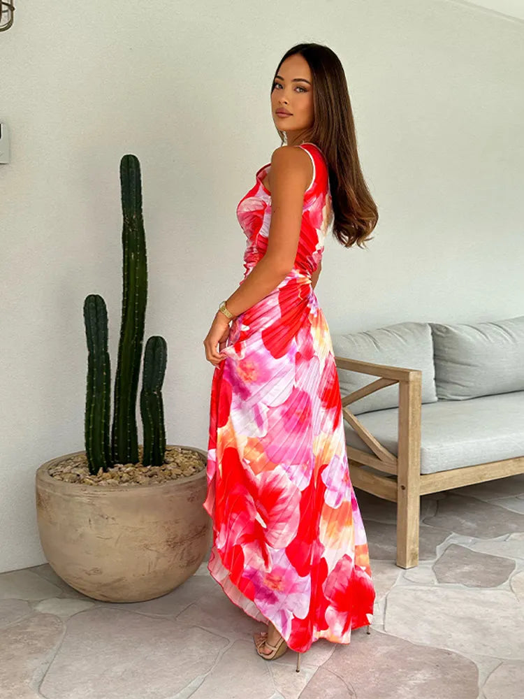 Adeline – Pleated One-Shoulder Summer Dress