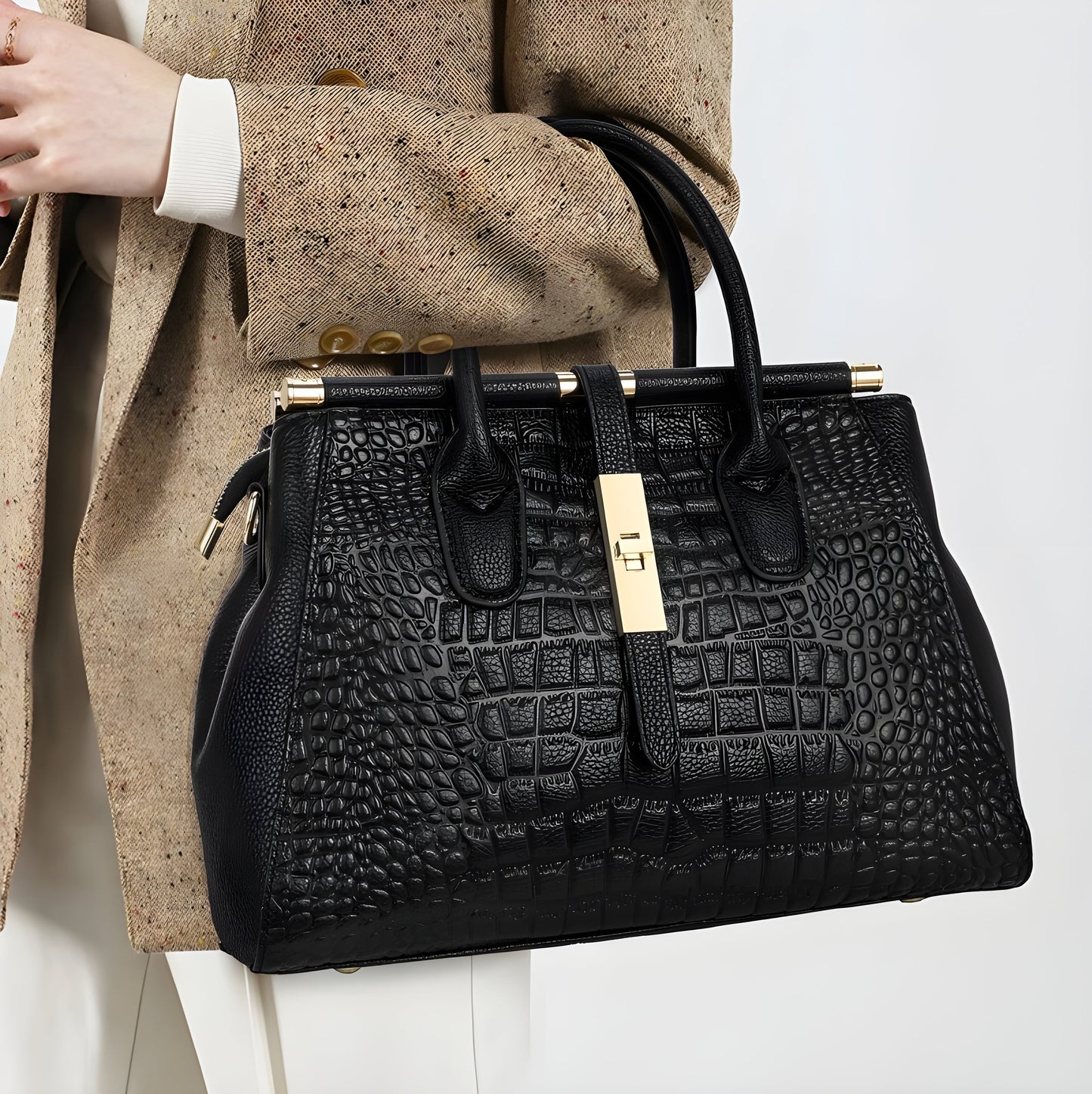 Alina | Women’s Crocodile Pattern Handbag