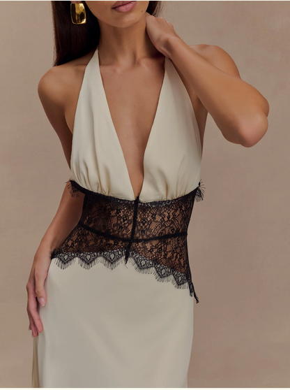 Noiréa – Lace and Satin Dress