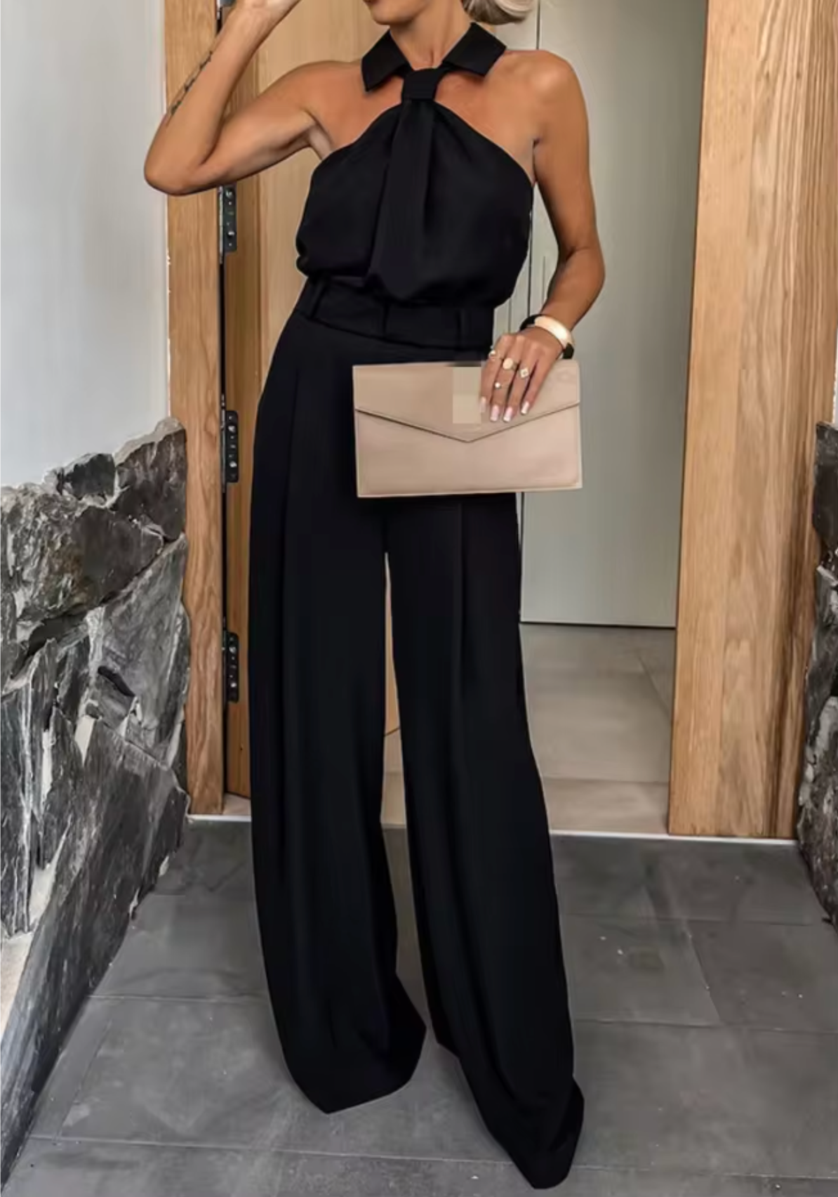 Caroline | Sleek Jumpsuit with Wide Legs