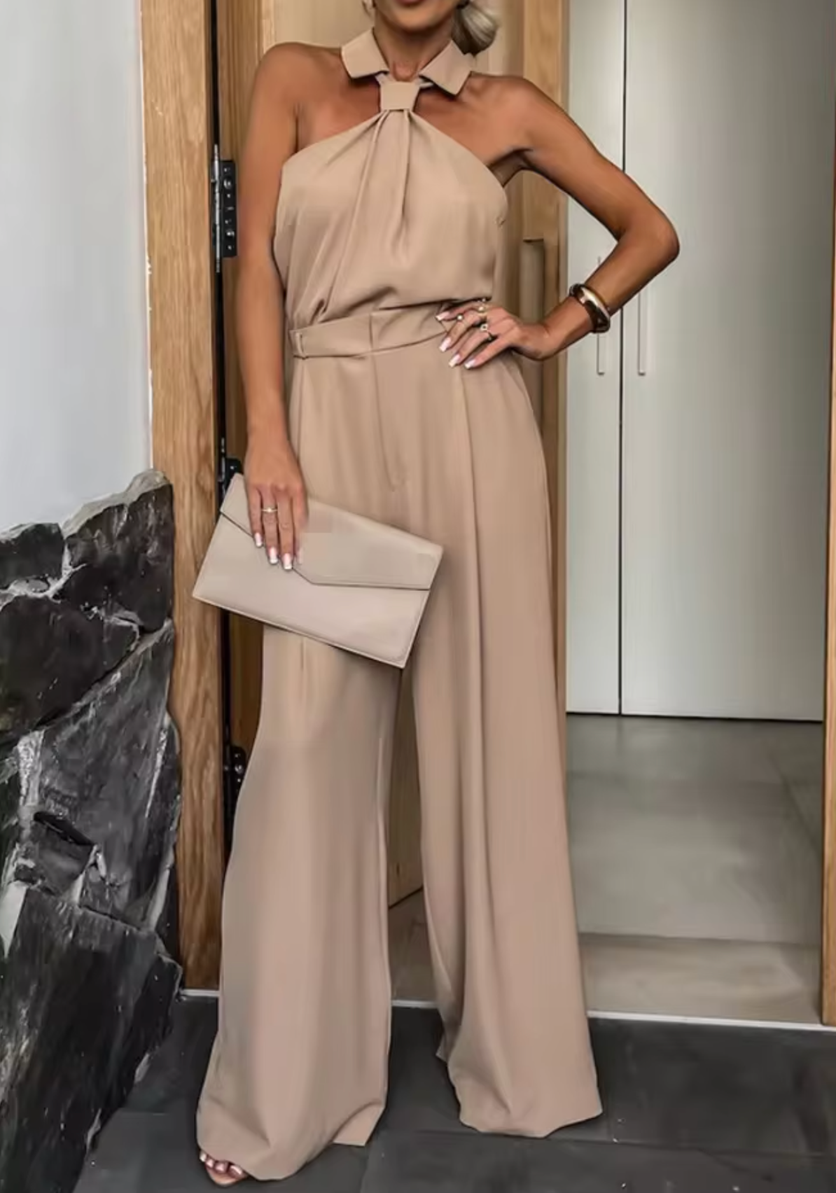 Caroline | Sleek Jumpsuit with Wide Legs