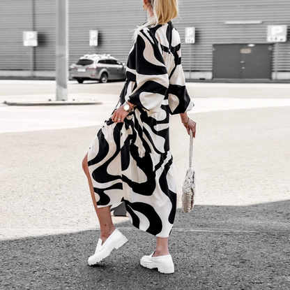 Joan Elegant Printed Dress