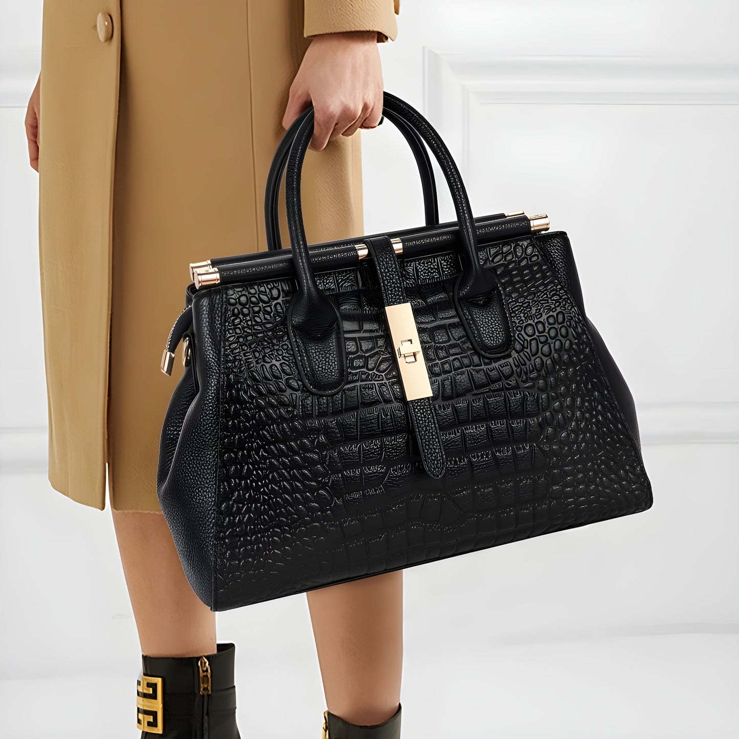 Alina | Women’s Crocodile Pattern Handbag
