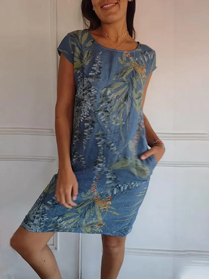 Lillian Hart | Cotton &amp; Linen Printed Dress