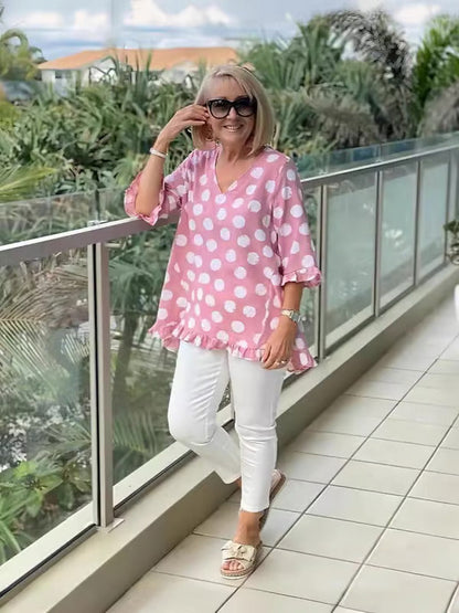 Lila  | Breezy Polka Dot Tunic