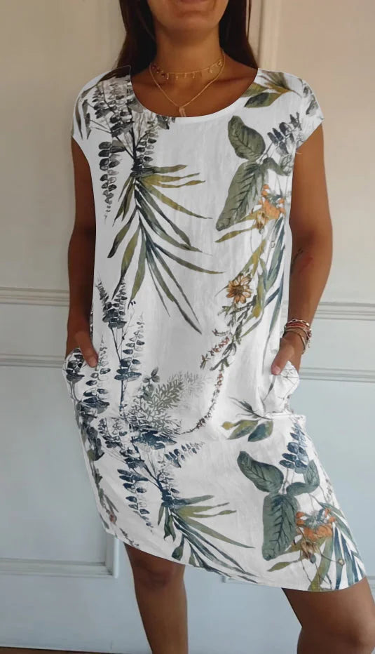 Lillian Hart | Cotton &amp; Linen Printed Dress
