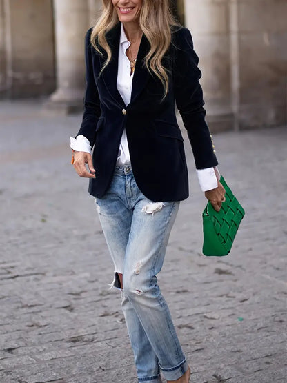 Faith | Elegant velvet blazer