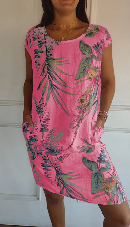 Lillian Hart | Cotton &amp; Linen Printed Dress