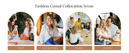 Talyra – Casual Oversized V-Neck Tunic Top