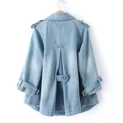 Juliette Hart | Stylish Denim Cape Coat