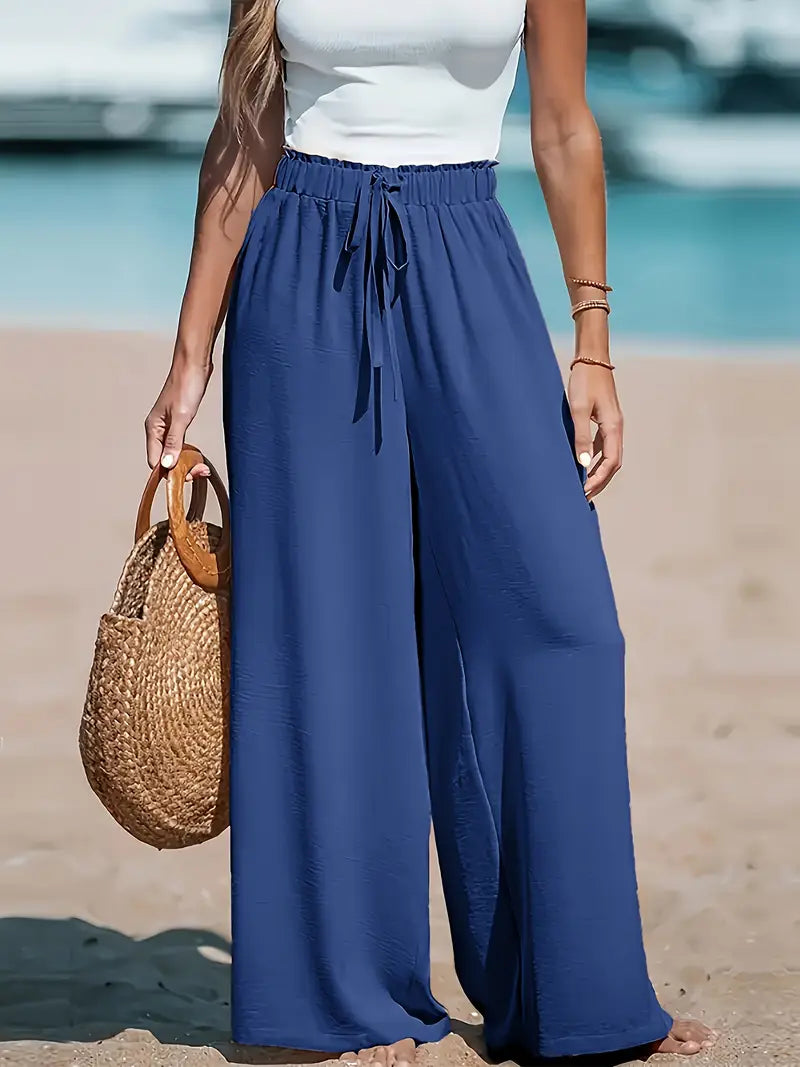 Eden | Airy High Waist Wide Leg Pants