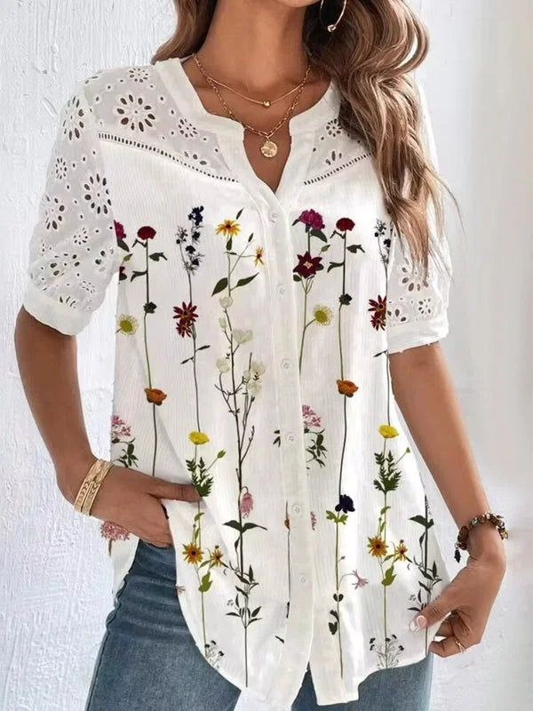 Sophia | Elegant Short-Sleeved Shirt