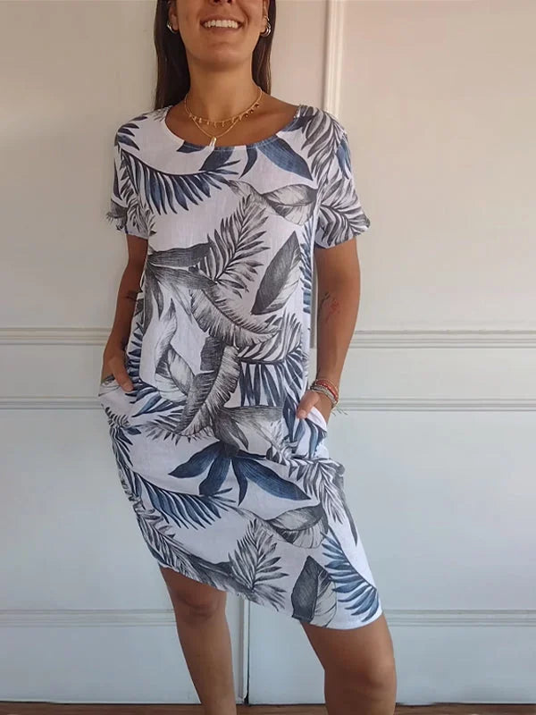Lillian Hart | Cotton &amp; Linen Printed Dress
