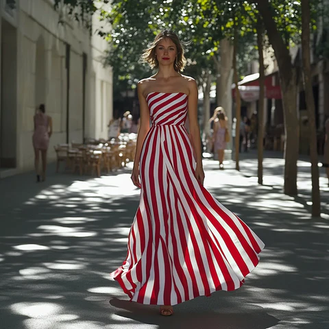 Caitlin | Flowing Strapless Dress