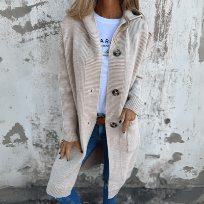 Mia | Elegant long ladies cardigan