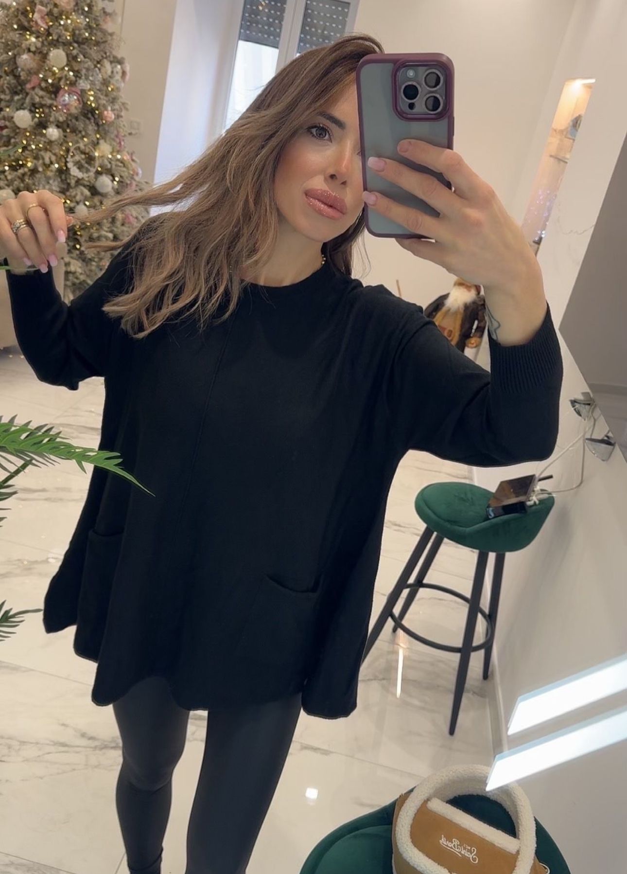 Abigail | Oversized Long Sleeve Pocket Tunic