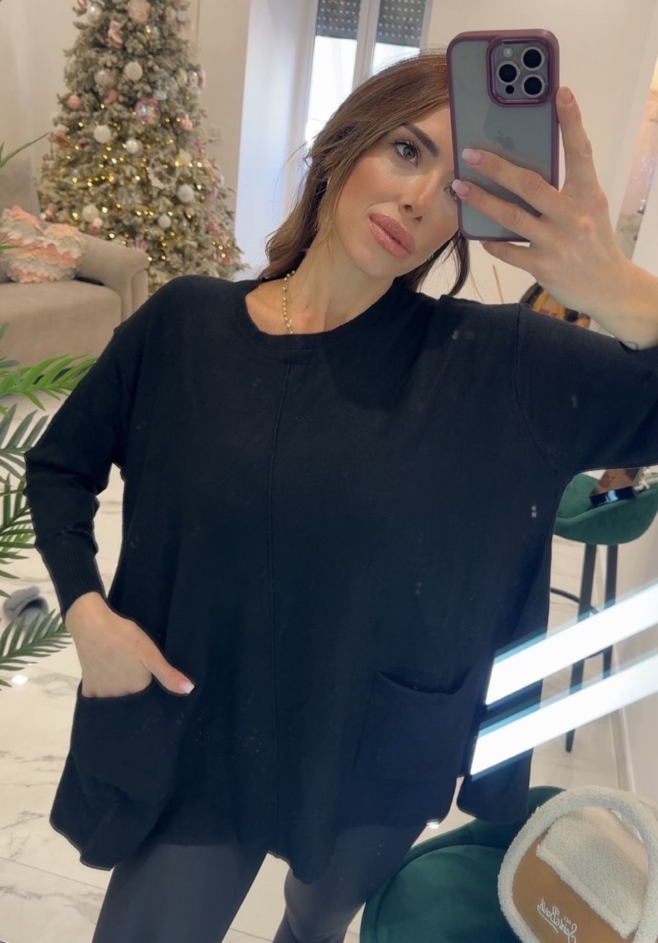Abigail | Oversized Long Sleeve Pocket Tunic