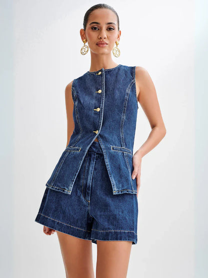 LINNEA | DENIM TWO-PIECE SET