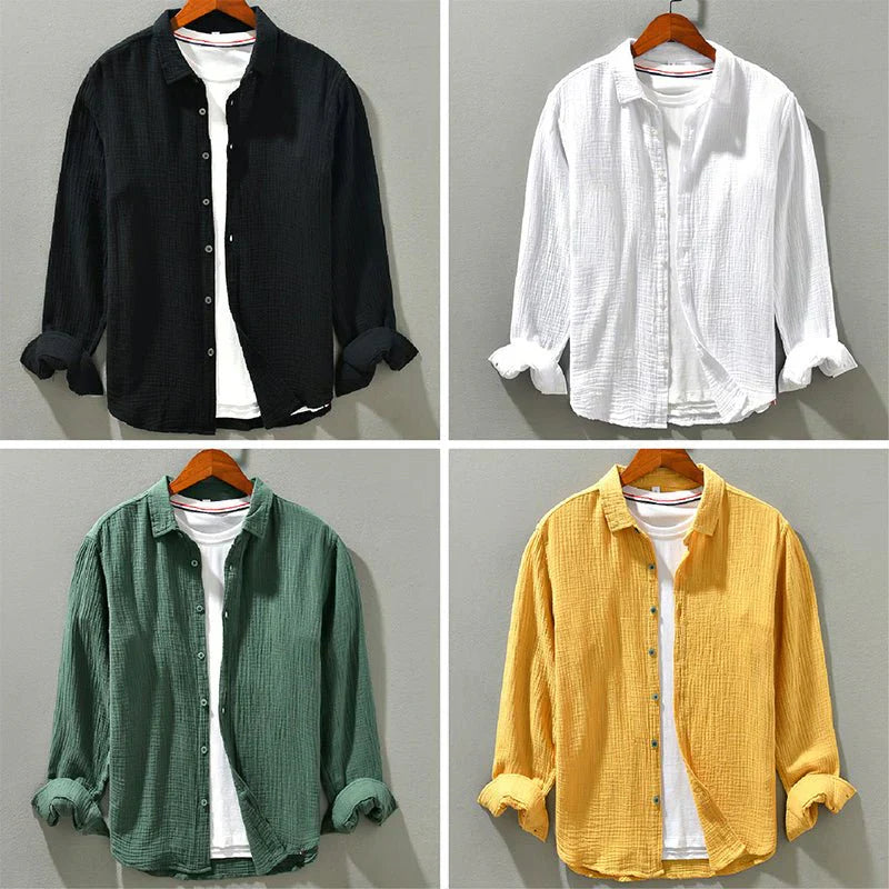 ETHAN - COTTON SHIRT WITH LONG SLEEVES