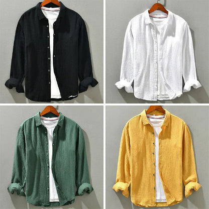 ETHAN - COTTON SHIRT WITH LONG SLEEVES