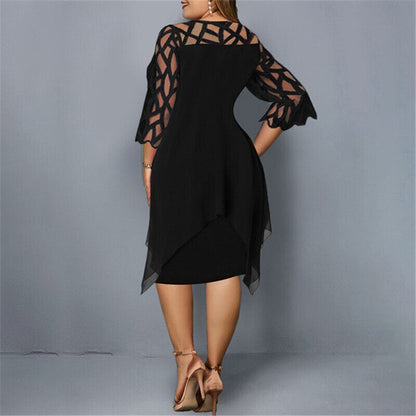 Cora | Chic Plus Size Midi Dress for Modern Women